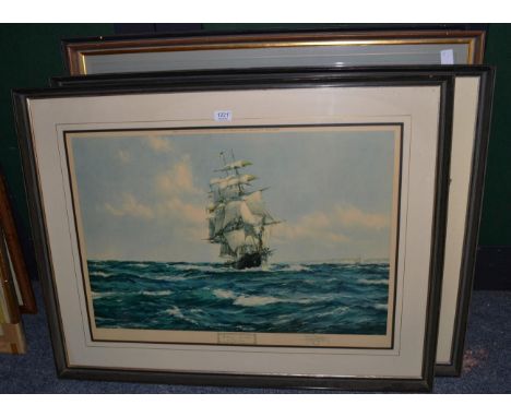 After Montague Dawson RMSA, FRSA (1890-1973) ''The Tall Ships'', signed in pencil, with the blindstamp for the Fine Art Trade