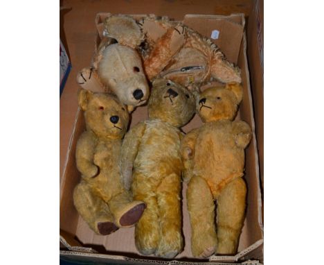 Merrythought dog pyjama case, Chiltern teddy bear and two others similar (4)