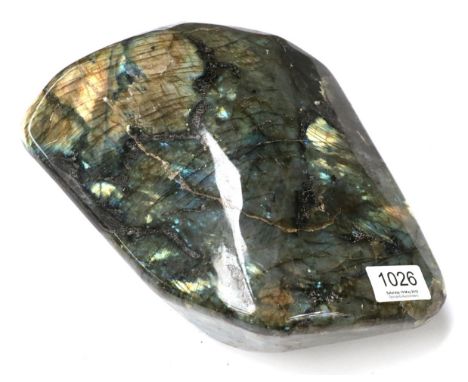 Minerals: Labradorite Freeform Specimen, Madagascar.  A beautiful polished mineral that changes colour depending on the viewi