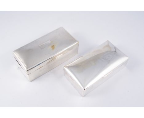 Oblong shape cigarette box, Skinner & Co., London 1927, engraved ROYAL ST GEORGE'S GOLF CLUB, SAUNDERS BOWL... 1928, engine t