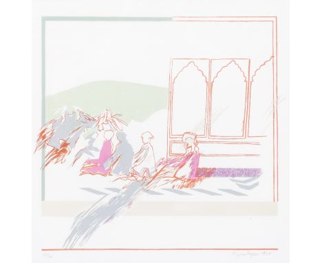 Bryan OrganMoroccan scenesigned and dated 1968limited edition, lithograph No 10/30, visible40cm x 40cm.Artist's Resale Rights