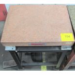 APPROX. 2'L X 18"W X 6"H STARRETT PORTABLE GRANITE SURFACE PLATE