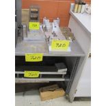 ALUMINUM PLATE TOP TABLE W/ SETUP BLOCKS AND (5) RISER BLOCK STANDS