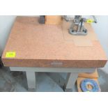 APPROX. 4'L X 3'W X 6"H STARRETT GRADE B GRANITE SURFACE PLATE/TABLE