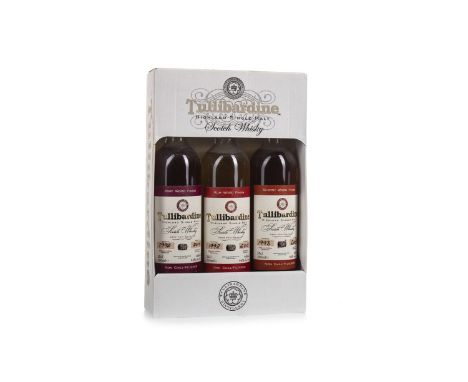 TULLIBARDINE 20CL TRI-PACK Single Malt Scotch Whisky Includes Tullibardine 1992 Port wood finish (46%), Tullibardine 1992 Rum