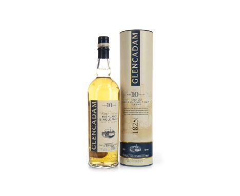 GLENCADAM AGED 10 YEARS Single Malt Scotch Whisky 70cl, 46% volume, in tube.