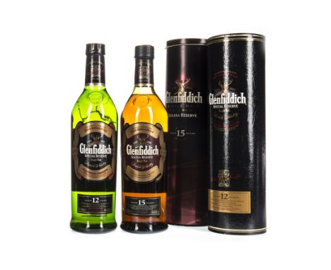 GLENFIDDICH SOLERA RESERVE AGED 15 YEARS Single Malt Scotch Whisky 70cl, 40% volume, in tin. GLENFIDDICH SPECIAL RESERVE AGED