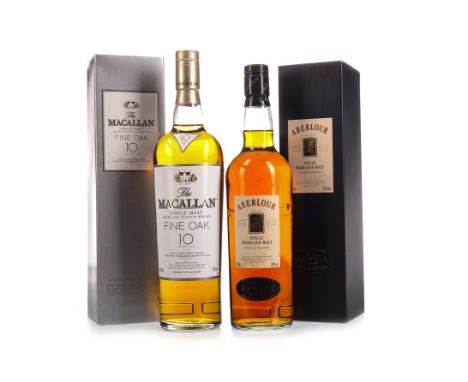 MACALLAN FINE OAK 10 YEARS OLD Single Malt Scotch Whisky 700ml, 40% volume, in carton. ABERLOUR ANTIQUE Single Malt Scotch Wh