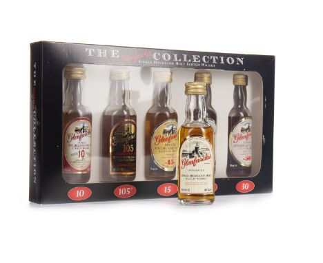 SIX GLENFARCLAS SINGLE MALT SCOTCH WHISKY MINIATURES Single Malt Scotch Whisky Includes Glenfarclas 30 years old (43%), 25 ye