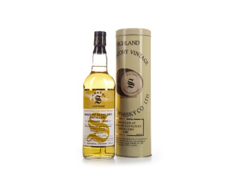 BRAES OF GLENLIVET 1985 SIGNATORY VINTAGE AGED 16 YEARS Single Malt Scotch Whisky Distilled 24 April 1985, matured in cask no