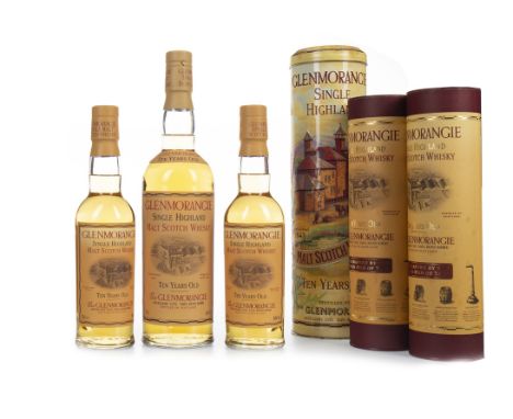 GLENMORANGIE 10 YEARS OLD Single Malt Scotch Whisky 70cl, 40% volume, in tin. GLENMORANGIE 10 YEARS OLD - 35CL (2) Single Mal