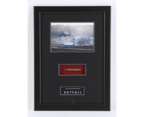 James Bond Skyfall (2012) - A Bullet Blank fired from Raoul Silvas Helicopter. Mounted inside a framed display (13x9.5 inches