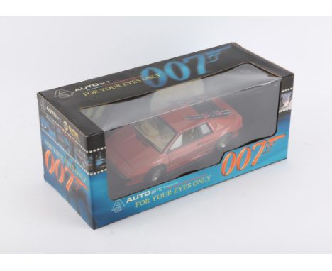 James Bond 007 - An Autoart 1:18 scale Lotus Esprit Turbo, modelled on the vehicle in the film For Your Eyes Only, boxed, ove