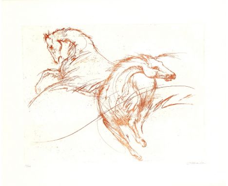 FRANCISCO MIRANDA 'SALTO Y VUFLTA' LIMITED EDITION PRINT number 30/40, signed in pencil lower right, 34cm x 41cm