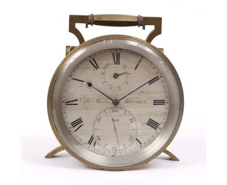 A TRAVELLING CHRONOMETER  the silvered Roman dial signed 'Edward Baker, London', numbered 902, with subsidiary wind-up and se