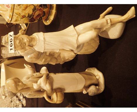 Collection of Nao Lladro and similar figurines