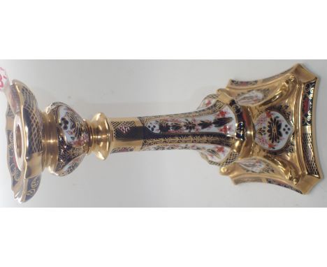 Royal Crown Derby 1128 pattern large candlestick