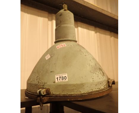 Large brass exterior lamp from police station at Chester Station unmarked