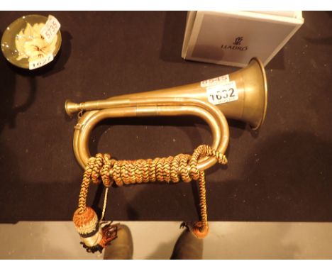 Military bugle with stringing