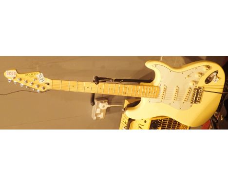Deacon electric guitar with Marshall waist amplifier and a Kingsman gig bag