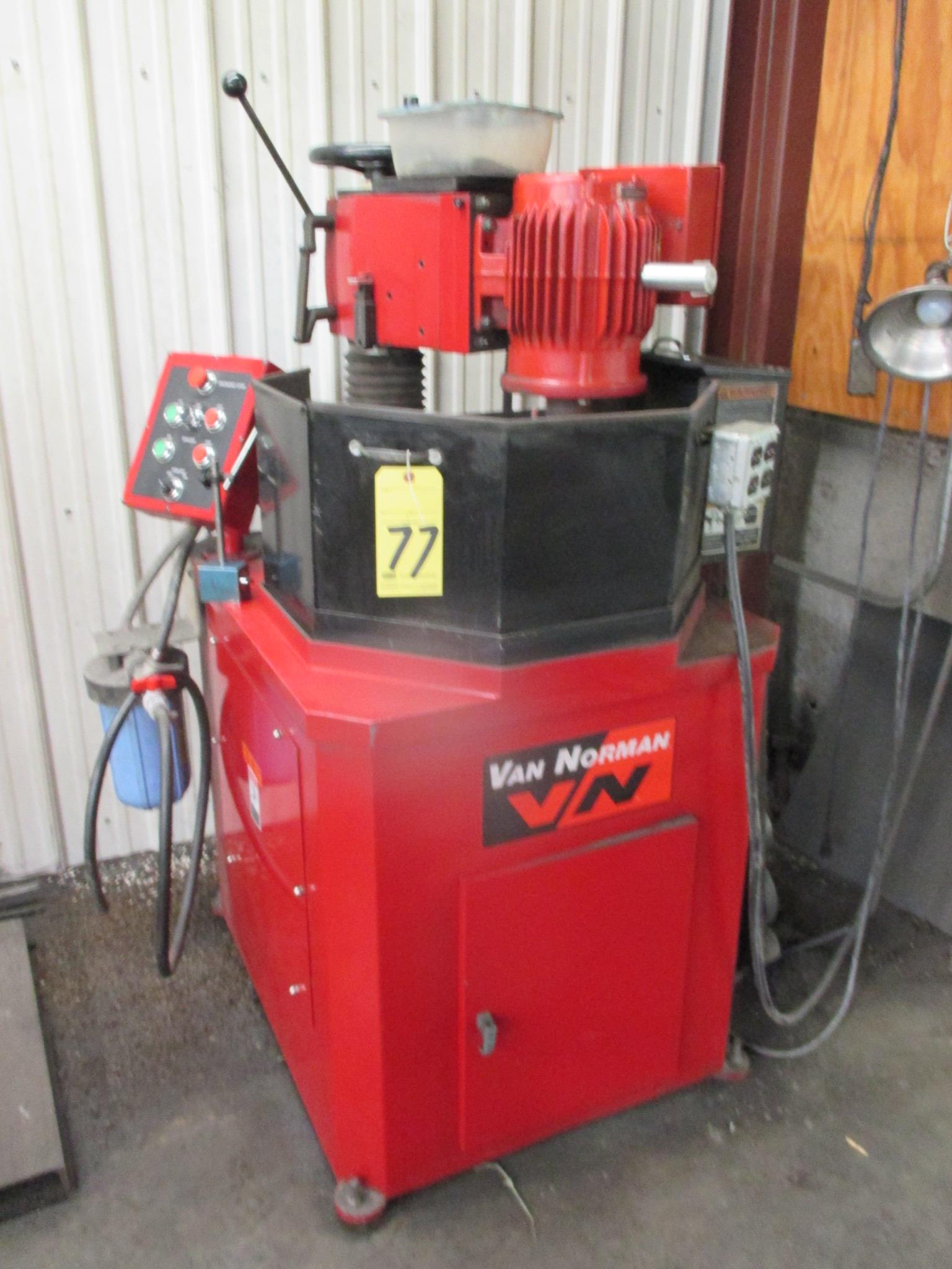 VERTICAL FLYWHEEL GRINDER, VAN NORMAN MDL. 869001, 18" dia. Tslotted