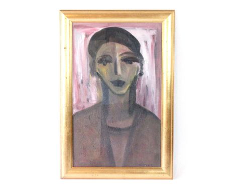 Kunzler (contemporary, Warwickshire),a head and shoulders portrait,signed,oil,76 x 46 cm