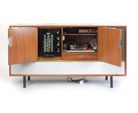 A 1970's Decca radiogram including a turntable, l. 137 cm, together with an ITT Recorder SL-75 cassette player and radio