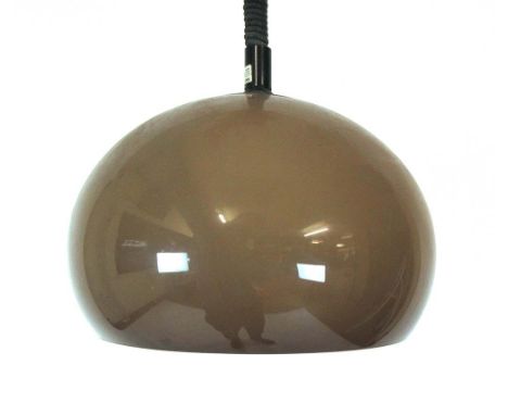 A 1980/90's plastic 'burnt brown' pull-down ceiling light