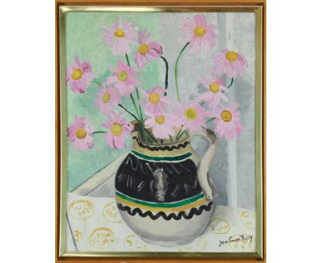 *Jane Simone Bussy (1906-1960) oil on canvas - jug of flowers, 51cm x 41cm, signed, in double frame. Provenance: By descent f
