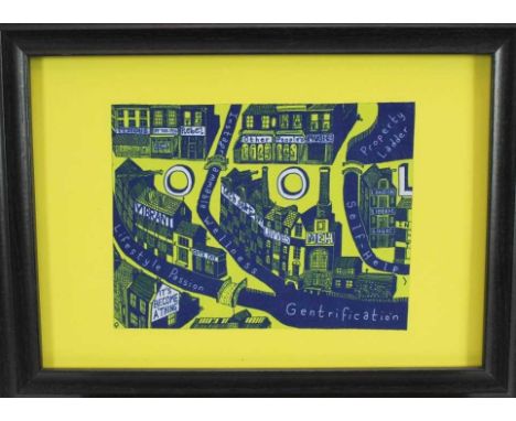 *Grayson Perry (b.1960) 'Gentrification Cloth', textile created for charity 'Shelter' to support people suffering from homele