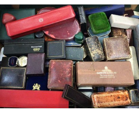 Collection of antique and vintage jewellery and watch boxes