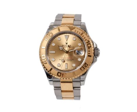 Gentlemen’s Rolex Yacht-Master Oyster Perpetual Date gold and stainless steel wristwatch, with champagne dial, model 16623, 7