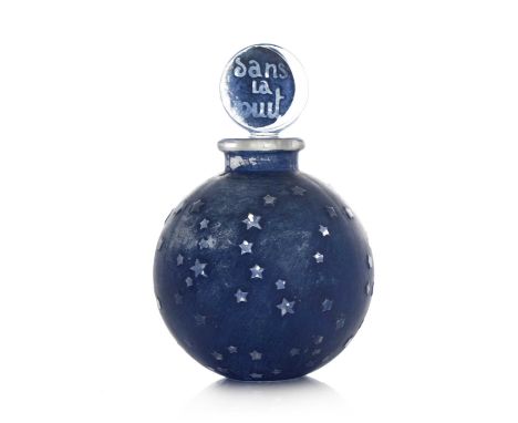 Rene Lalique for Worth, a Dans La Nuit glass perfume bottle, model Worth Perfume 2, designed circa 1924, polished and frosted