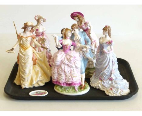 Royal Worcester With Love, Flirtation Painting, Garden Party and Splendour At Court Unfortunately we are unable to do conditi