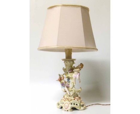 German porcelain table lamp. Unfortunately we are unable to do condition reports and extra images for our Interiors Sale