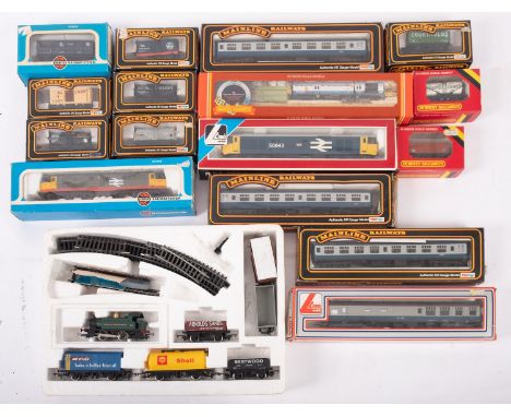 A collection of HO/OO gauge to including Lima 50043, a Buffet coach, Airfix, A1A-Class31/4 Diesel, 20 ton brake van, Hornby R