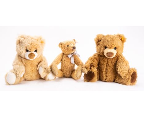 A Steiff "Apalonia Margarette" Ltd Mohair Bear- Blond, 28cm, together with Pot Belly Bear- No.660177 and another No.66096, (3