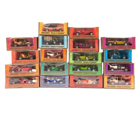 A boxed group of Matchbox Models of Yesteryear including Y-2 Prince Henry Vauxhall, all in window boxes (16)