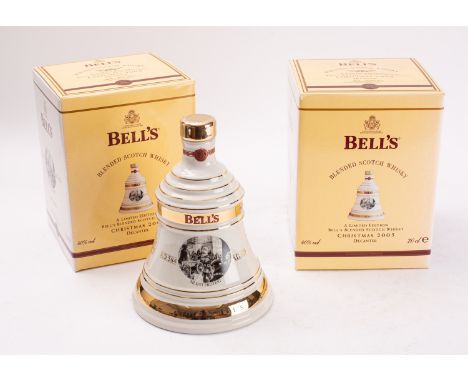 Two boxed Bell's Christmas 2005 Limited Edition Bottles of Blended Scotch Whisky (2)