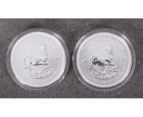 Two/2017 fine silver 1oz. Krugerrand.