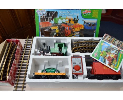 A BOXED L.G.B. G SCALE STARTER SET, No.98782, comprising 0-4-0 tank locomotive 'Otto' No.1, rolling stock, track, controller 