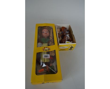 A BOXED PELHAM SL PUPPET, Gretel, in damaged later yellow window box, with a boxed Pelham Bengo puppet, complete with instruc