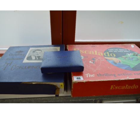 A BOXED GLEVUM GAMES GEOFFREY ROBINSON CONJURING SET, circa 1950's, contents not checked but appears largely complete, with i