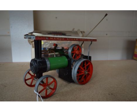 A BOXED MAMOD LIVE STEAM TRACTION ENGINE, No.TE1A, not tested, appears largely complete, with accessories, box damaged
