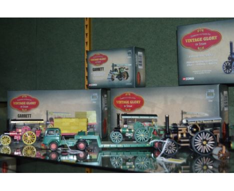 FIVE BOXED CORGI CLASSICS 'VINTAGE GLORY OF STEAM' ROAD LOCOMOTIVES, Garrett tractor 'Princess Royal', Charles Saunders, on B