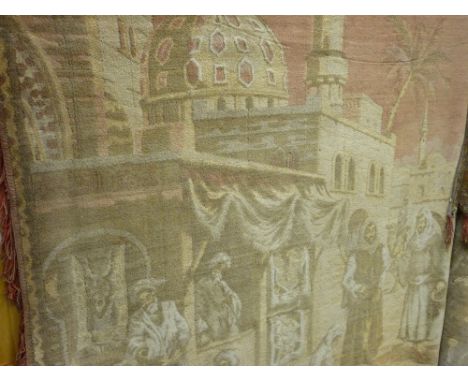 Wall hanging tapestry of an Arabic street scene