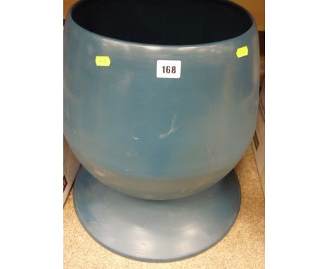 Stylish blue tinware planter
