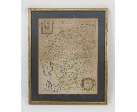 R Blome, an Antique hand coloured map, of West Morland, 13.5ins x 10ins