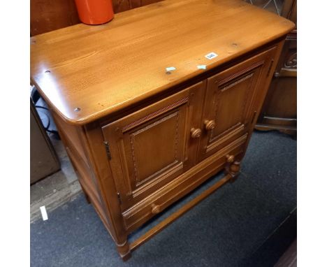ERCOL GOLDEN DAWN CABINET WITH DRAWER