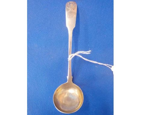 A GEORGIAN SCOTTISH SILVER SAUCE LADLE - EDINBURGH 1826